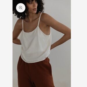 Na Nin Annabel Vintage Wash Modal Cami - Coconut / White